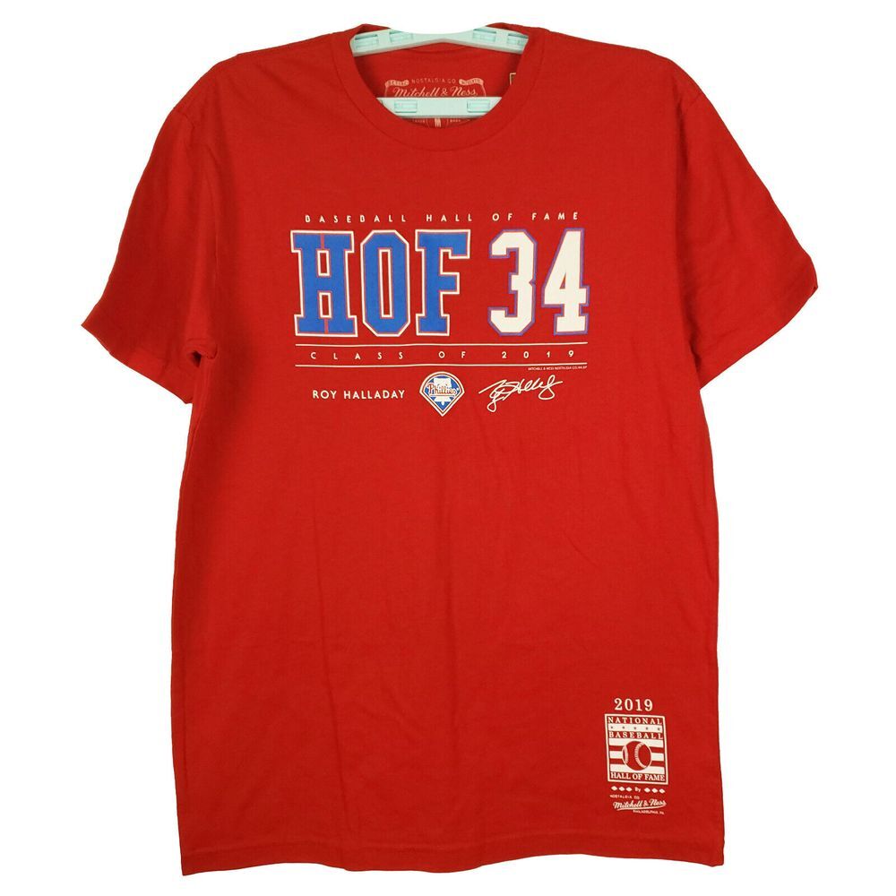Philadelphia‎ Phillies Mitchell & Ness MLB M Medium Shirt Hall of Fame Red NWT